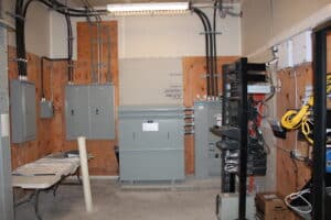 very large electrical room