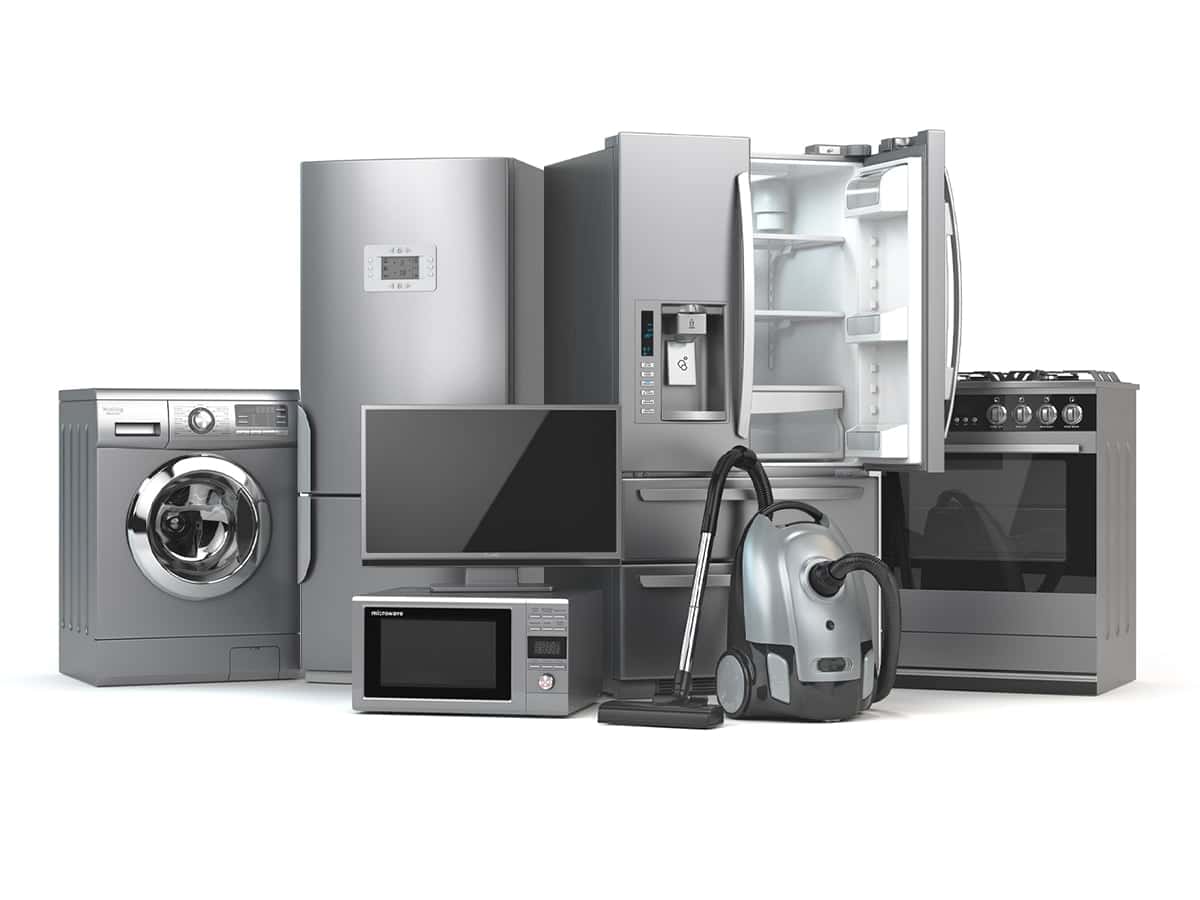 A collection of modern, high-efficiency appliances